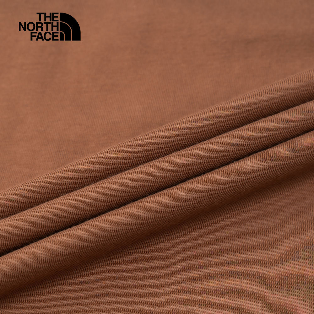 The North Face北面男女款棕色純棉舒適透氣短袖T恤｜8D7X6IH