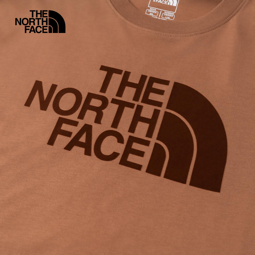 The North Face北面男女款棕色純棉舒適透氣短袖T恤｜8D7X6IH