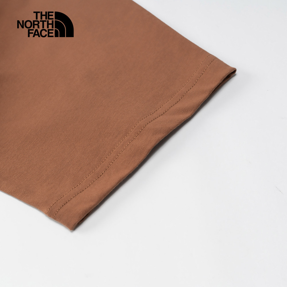 The North Face北面男女款棕色純棉舒適透氣短袖T恤｜8D7X6IH