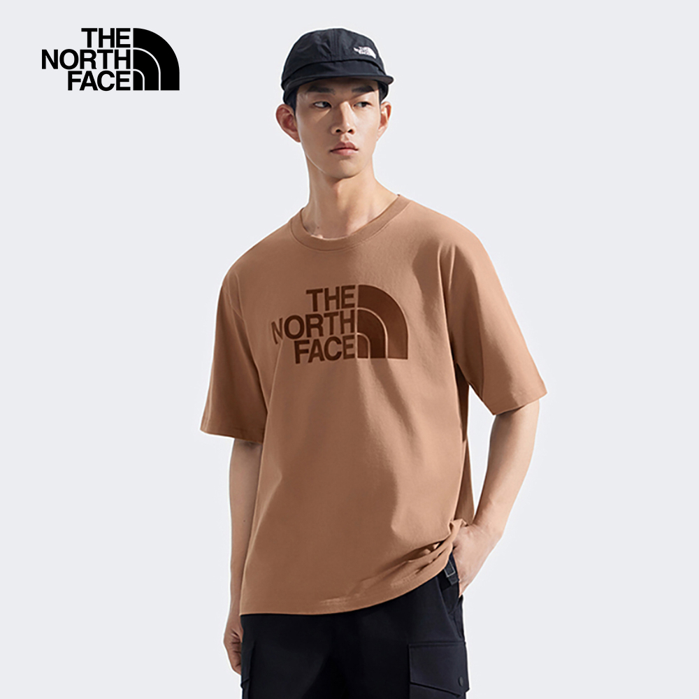 The North Face北面男女款棕色純棉舒適透氣短袖T恤｜8D7X6IH