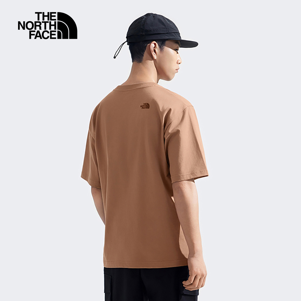 The North Face北面男女款棕色純棉舒適透氣短袖T恤｜8D7X6IH