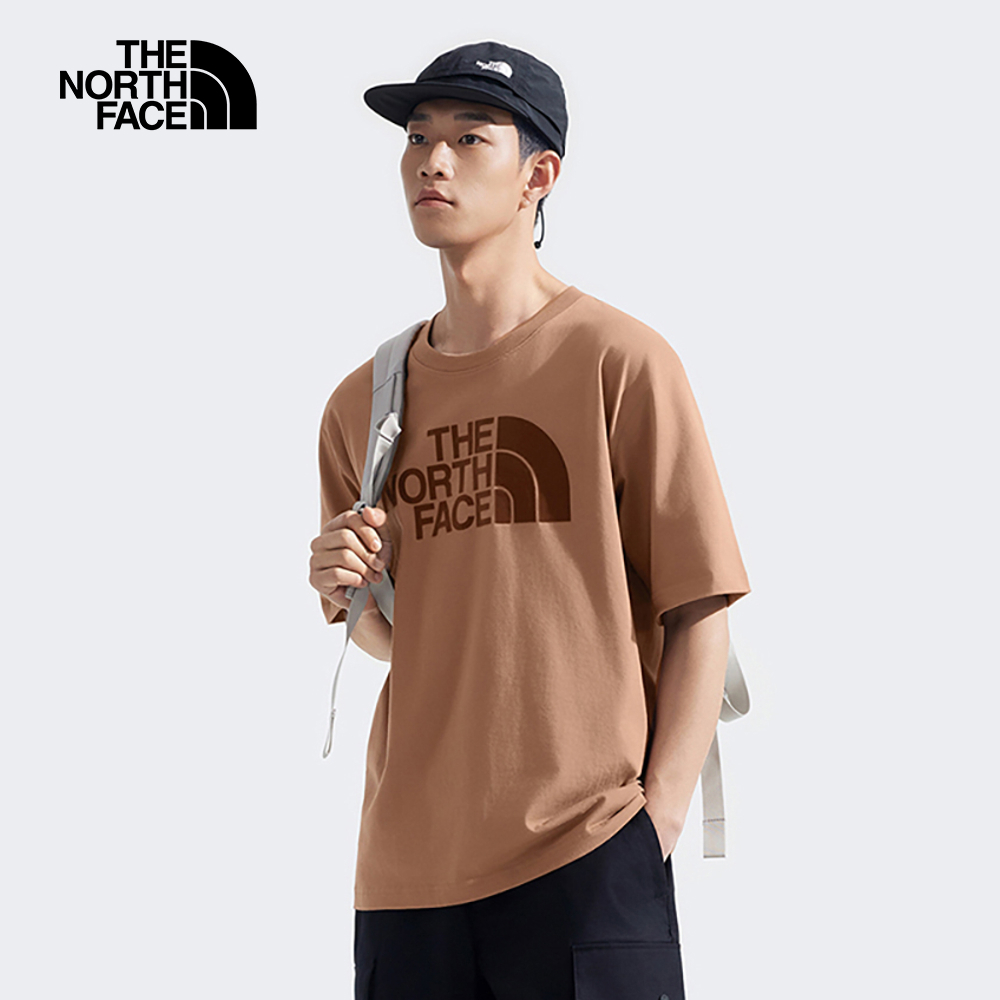 The North Face北面男女款棕色純棉舒適透氣短袖T恤｜8D7X6IH