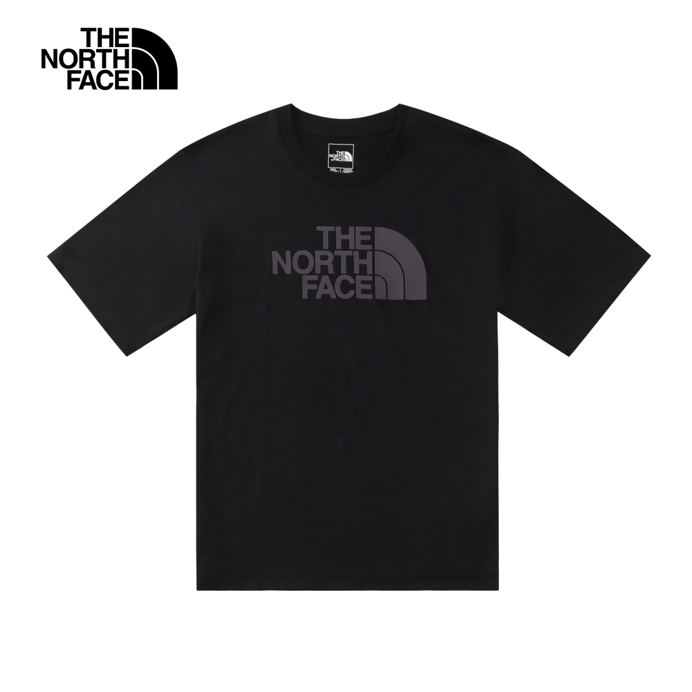 The North Face北面男女款黑色純棉舒適透氣短袖T恤｜8D7XJK3