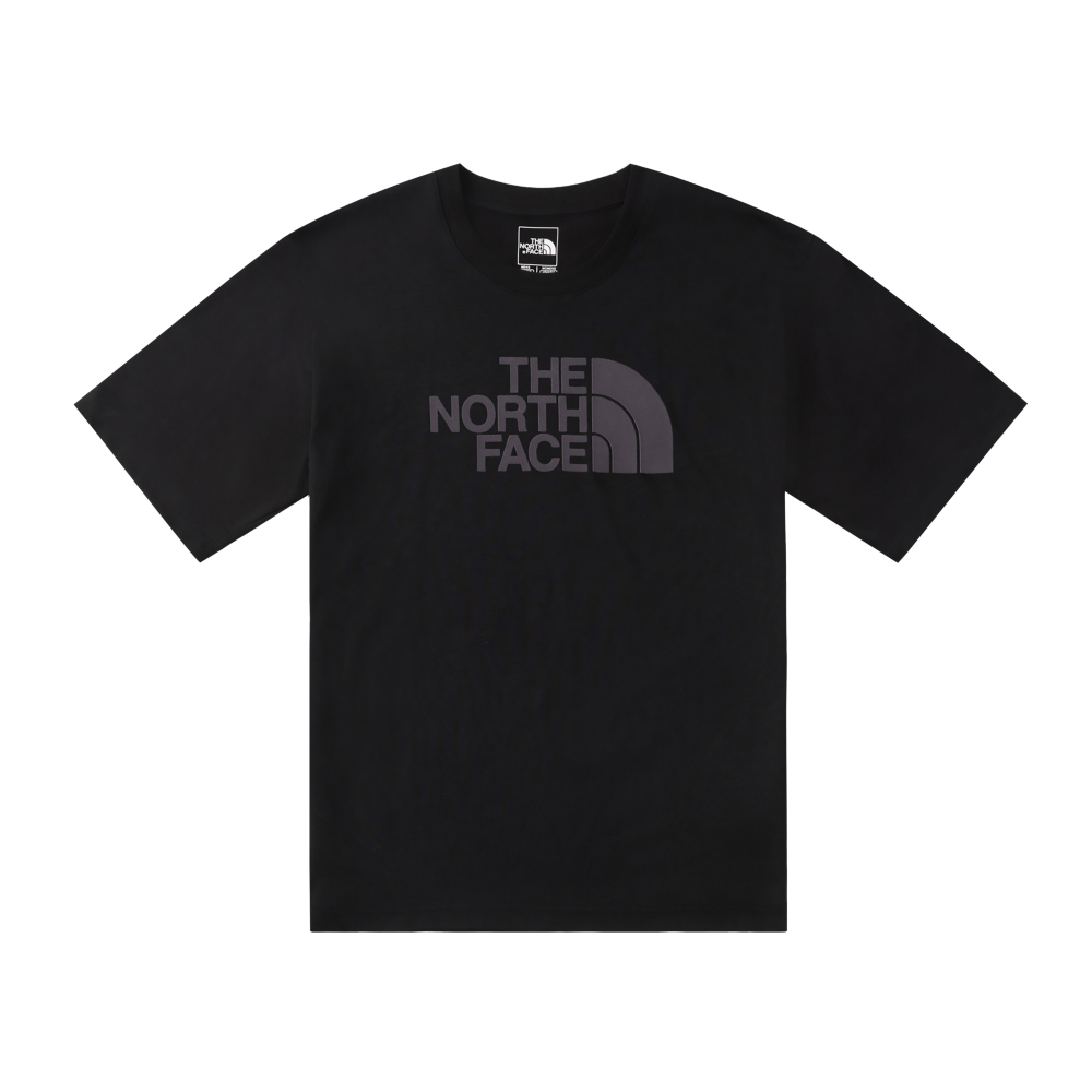 The North Face北面男女款黑色純棉舒適透氣短袖T恤｜8D7XJK3