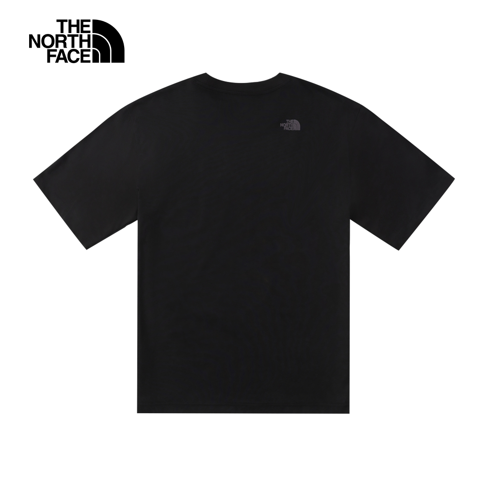 The North Face北面男女款黑色純棉舒適透氣短袖T恤｜8D7XJK3