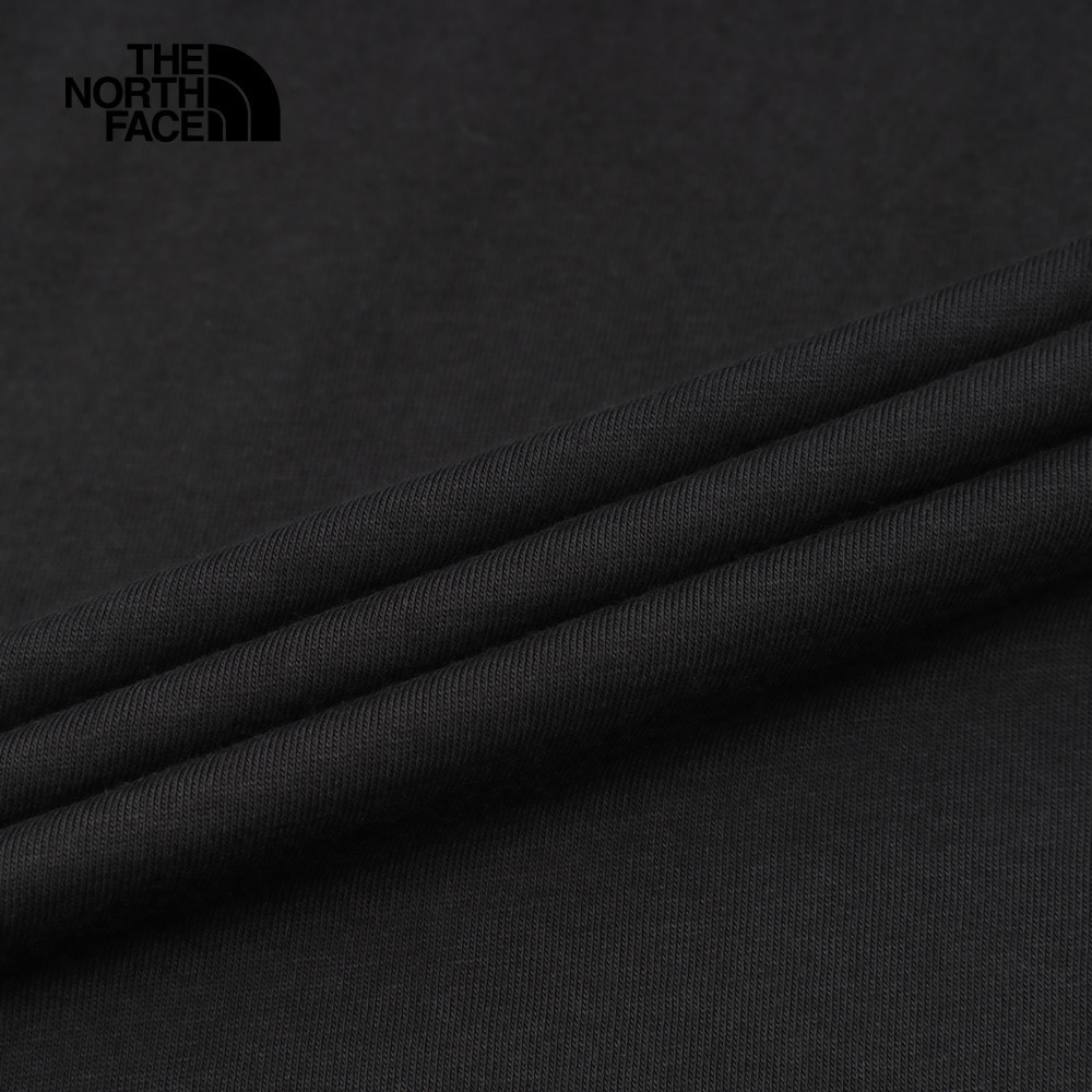 The North Face北面男女款黑色純棉舒適透氣短袖T恤｜8D7XJK3