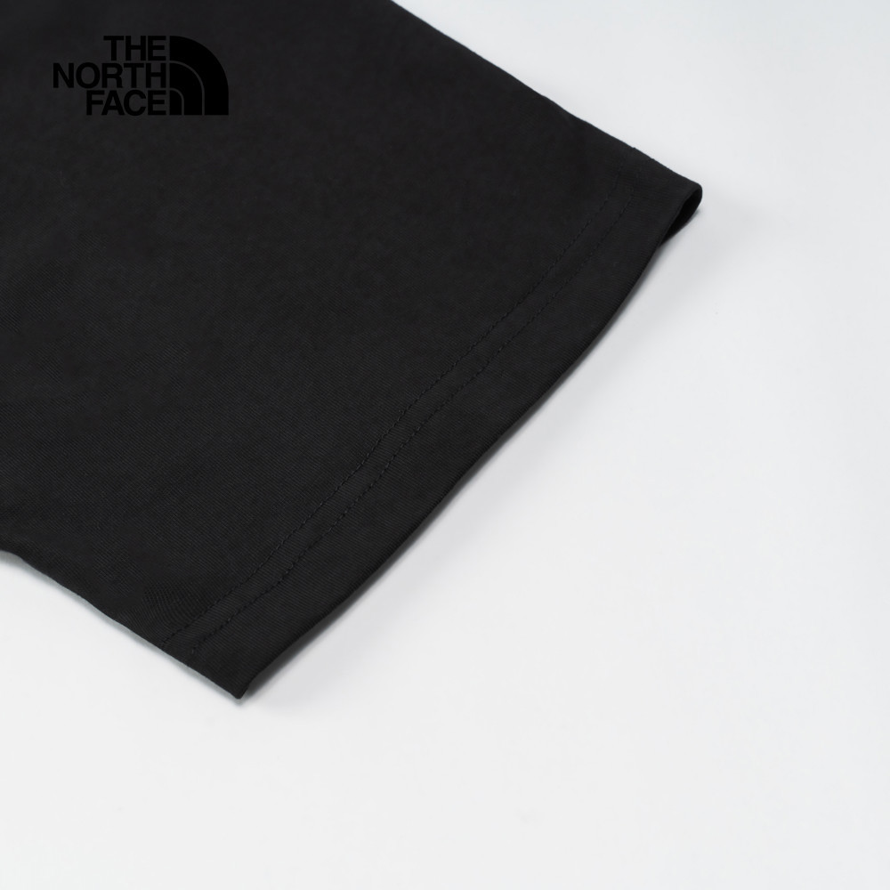 The North Face北面男女款黑色純棉舒適透氣短袖T恤｜8D7XJK3