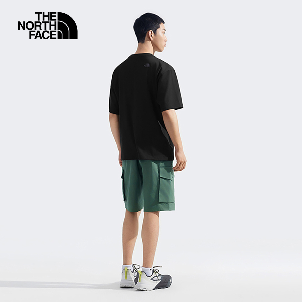 The North Face北面男女款黑色純棉舒適透氣短袖T恤｜8D7XJK3