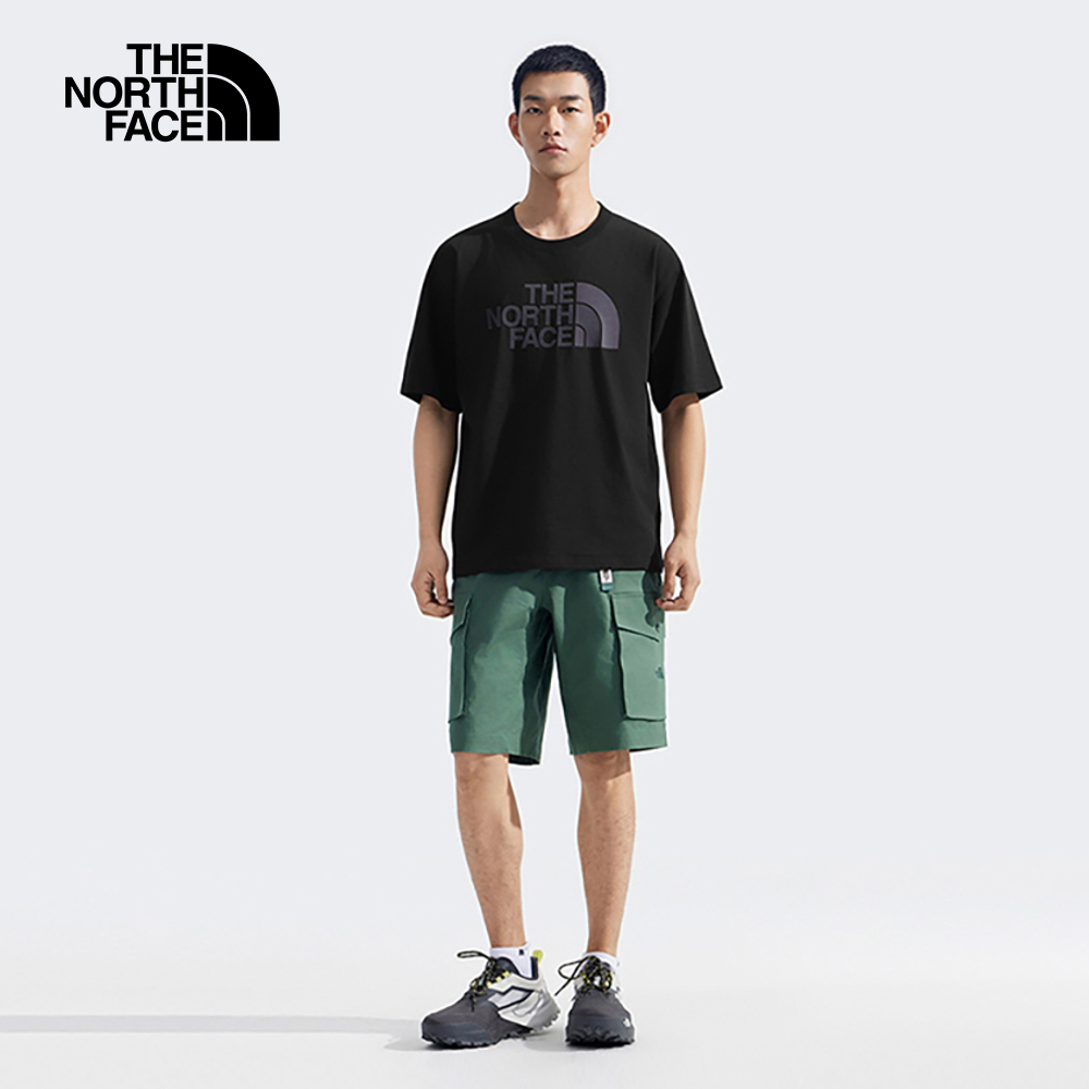 The North Face北面男女款黑色純棉舒適透氣短袖T恤｜8D7XJK3