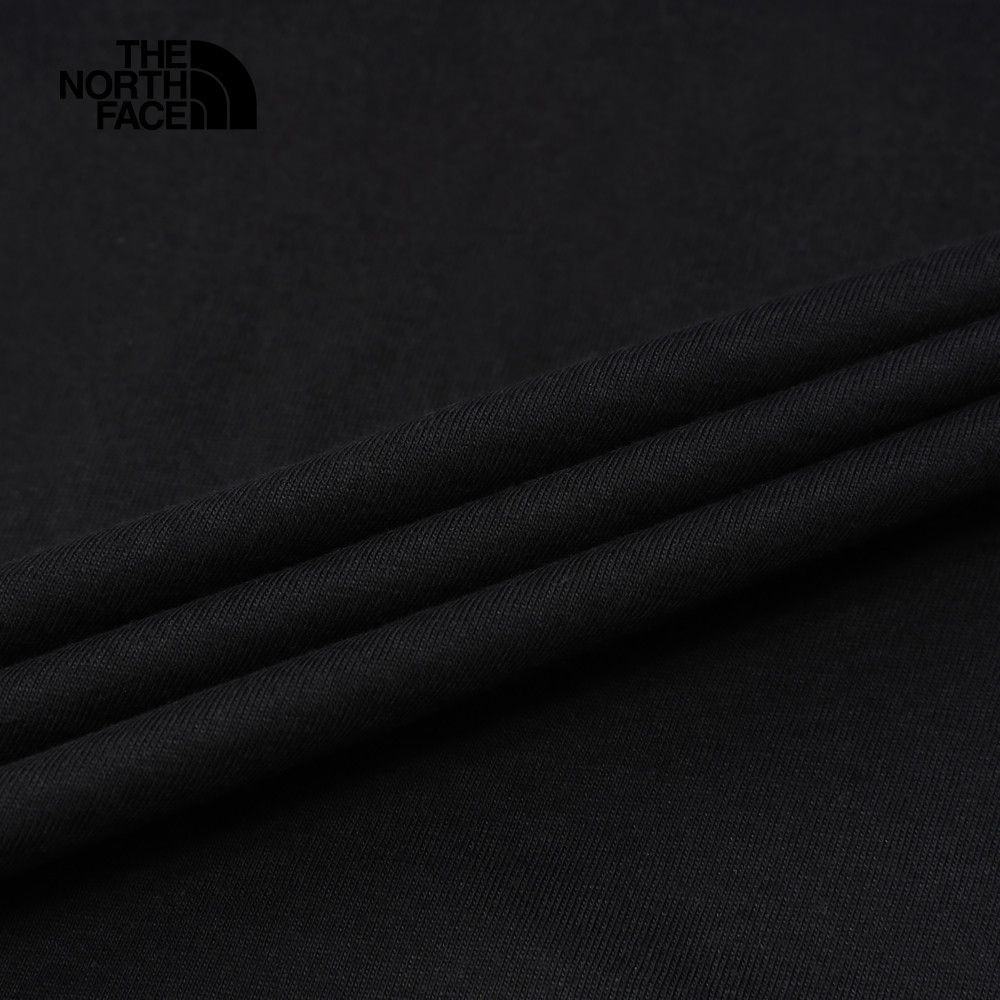 The North Face北面男女款黑色純棉舒適透氣短袖T恤｜8D83JK3