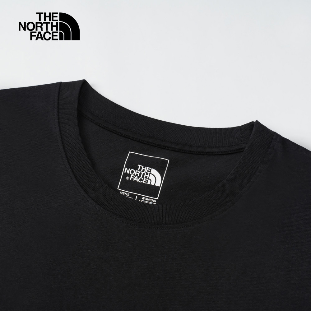 The North Face北面男女款黑色純棉舒適透氣短袖T恤｜8D83JK3