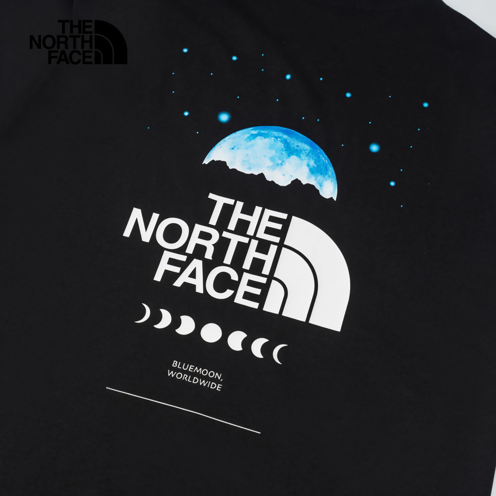 The North Face北面男女款黑色純棉舒適透氣短袖T恤｜8D83JK3