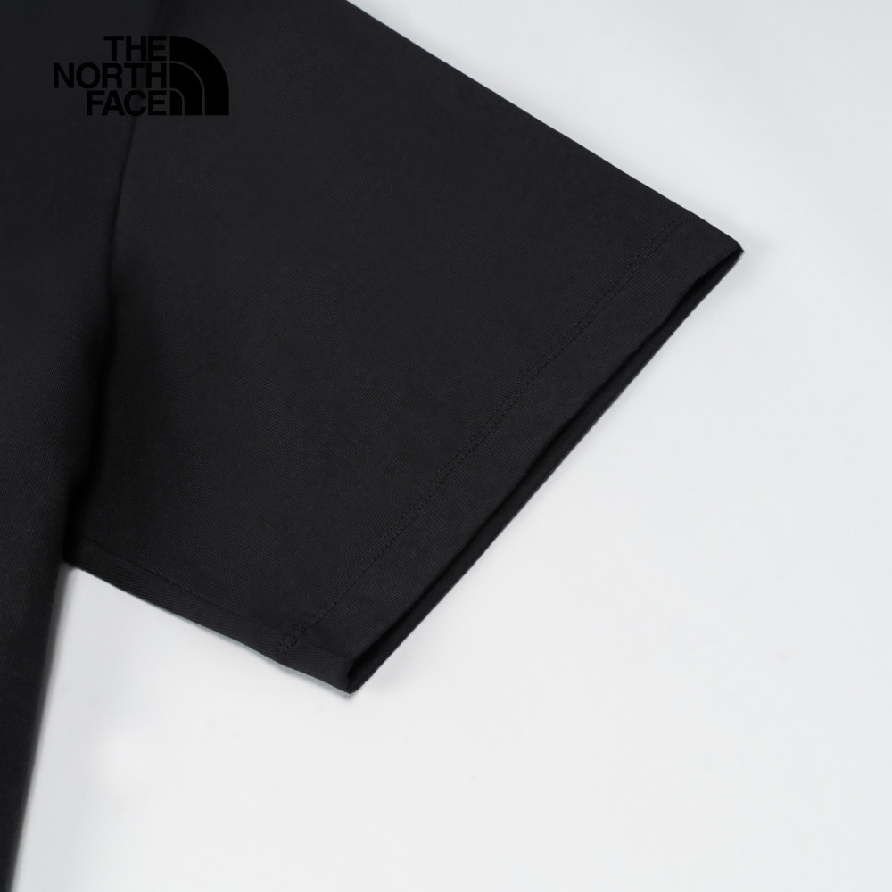 The North Face北面男女款黑色純棉舒適透氣短袖T恤｜8D83JK3