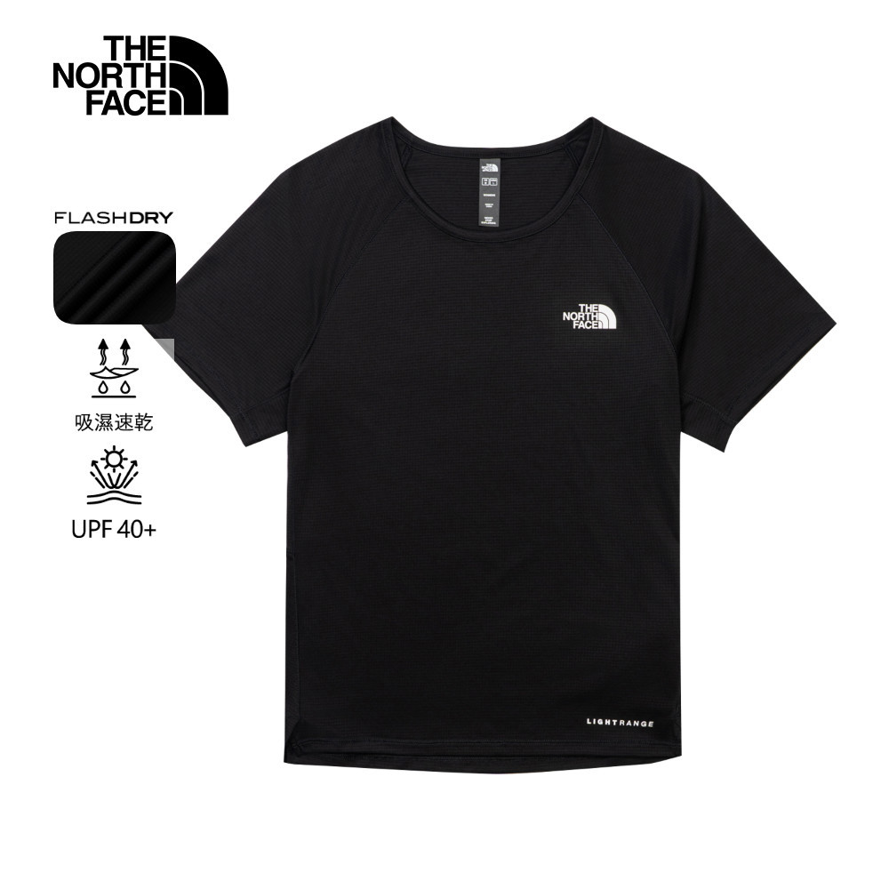 The North Face北面女款黑色UPF防曬短袖T恤｜8DFGJK3