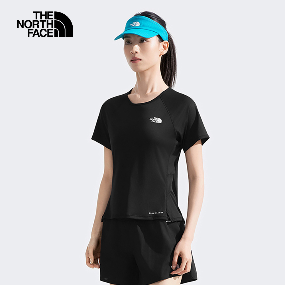 The North Face北面女款黑色UPF防曬短袖T恤｜8DFGJK3