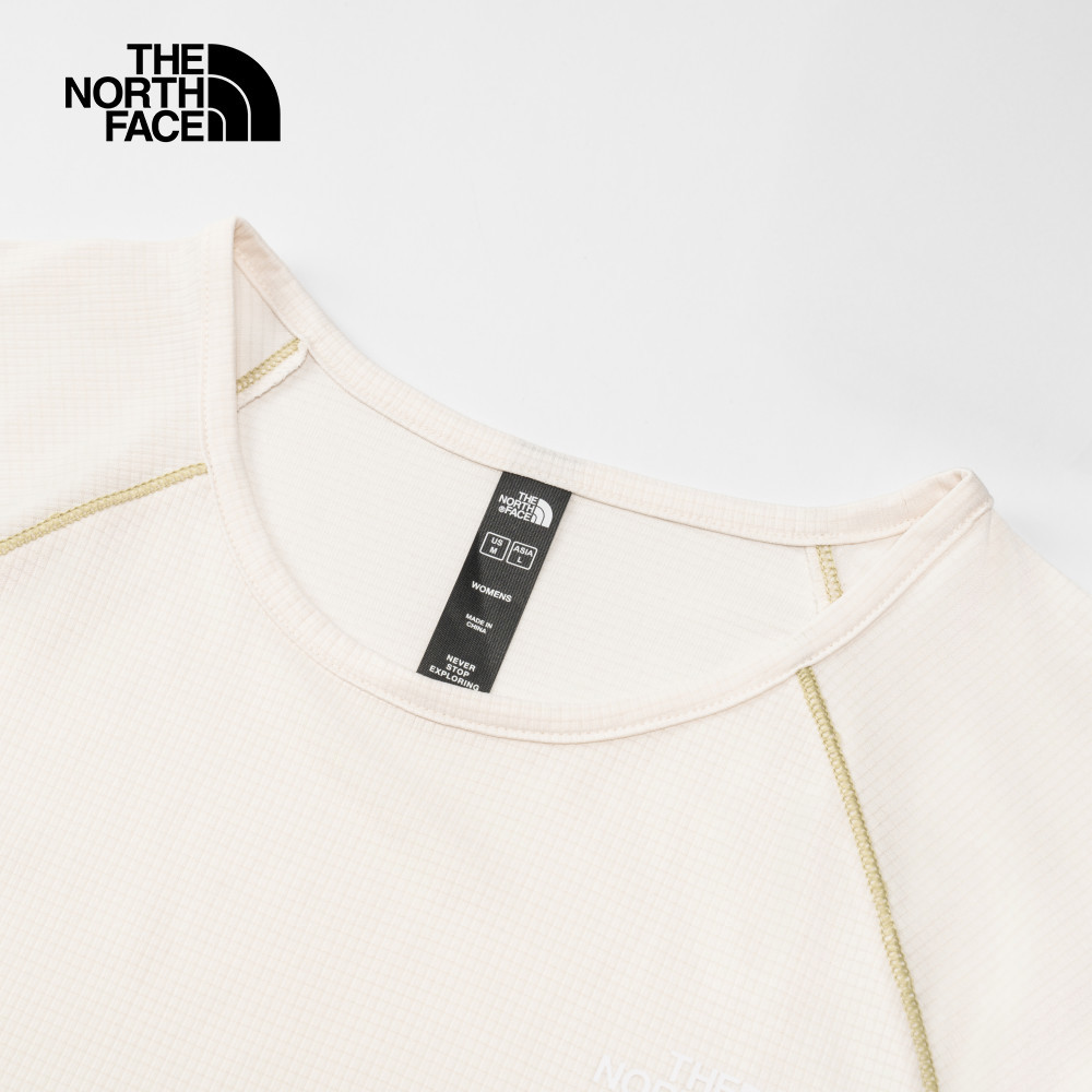 The North Face北面女款米白色UPF防曬短袖T恤｜8DFGQLI