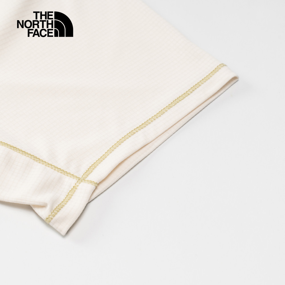 The North Face北面女款米白色UPF防曬短袖T恤｜8DFGQLI