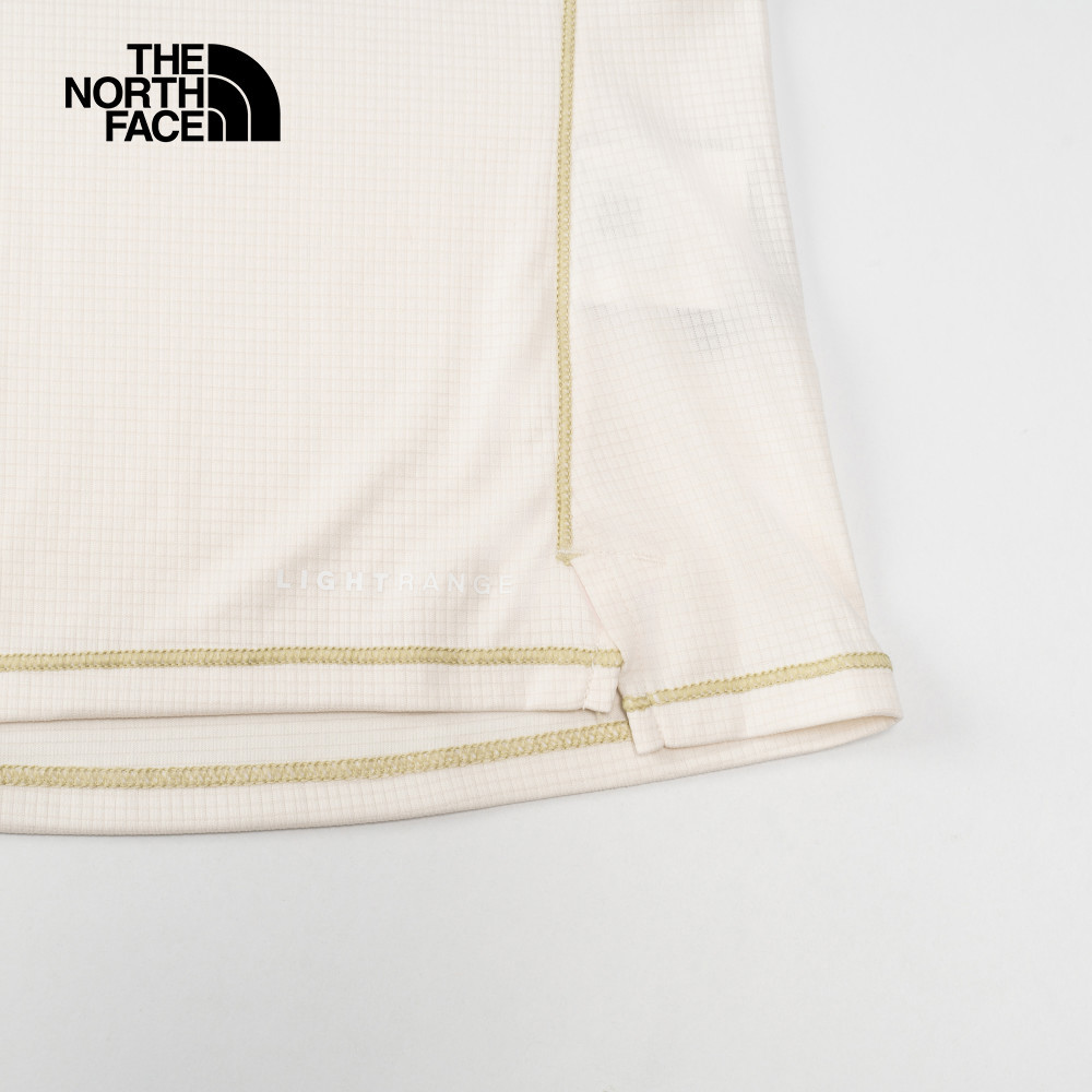 The North Face北面女款米白色UPF防曬短袖T恤｜8DFGQLI