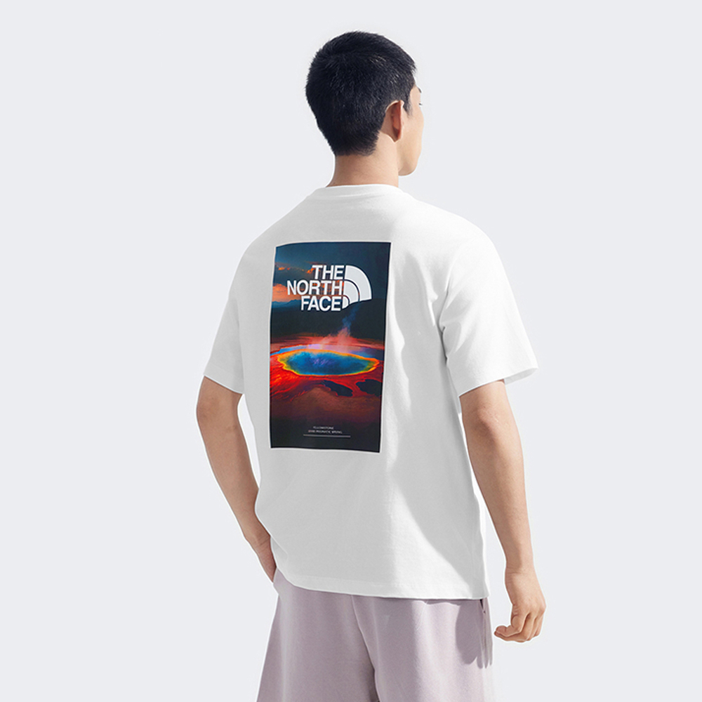The North Face北面男女款白色純棉大尺寸印花短袖T恤｜8DEWFN4