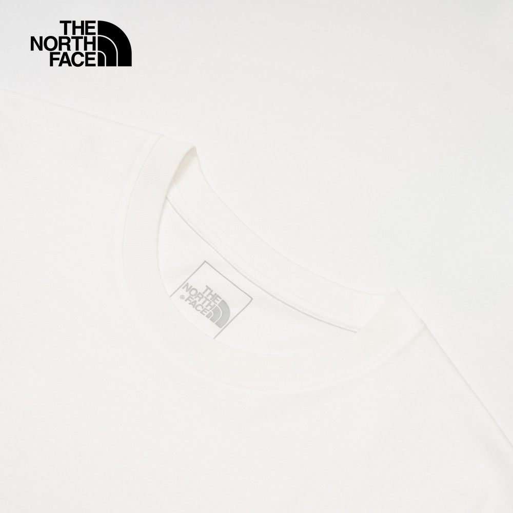 The North Face北面男女款白色純棉大尺寸印花短袖T恤｜8DEWFN4