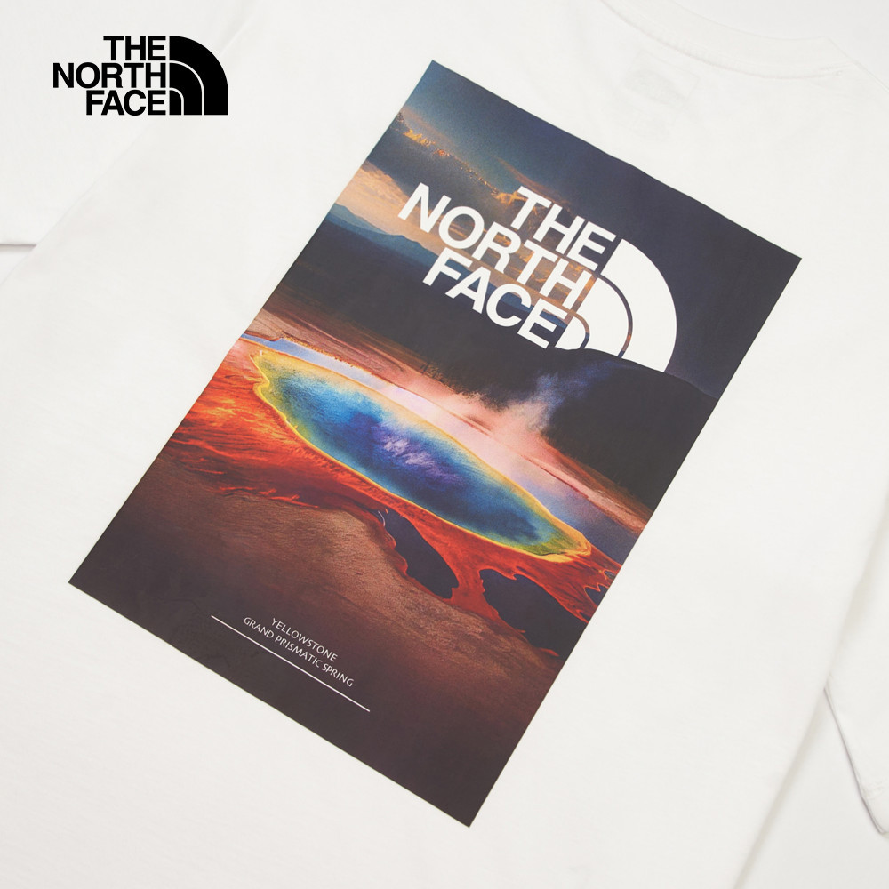 The North Face北面男女款白色純棉大尺寸印花短袖T恤｜8DEWFN4