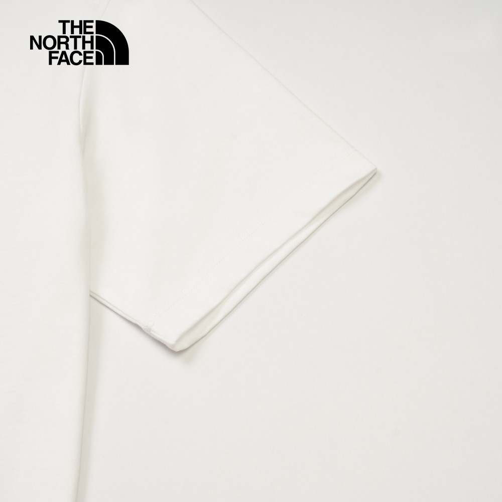 The North Face北面男女款白色純棉大尺寸印花短袖T恤｜8DEWFN4
