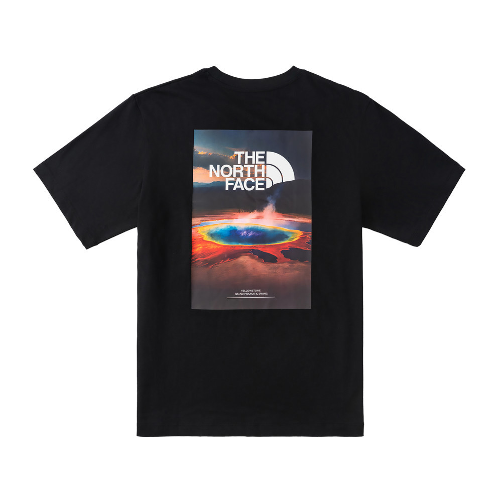 The North Face北面男女款黑色純棉大尺寸印花短袖T恤｜8DEWJK3