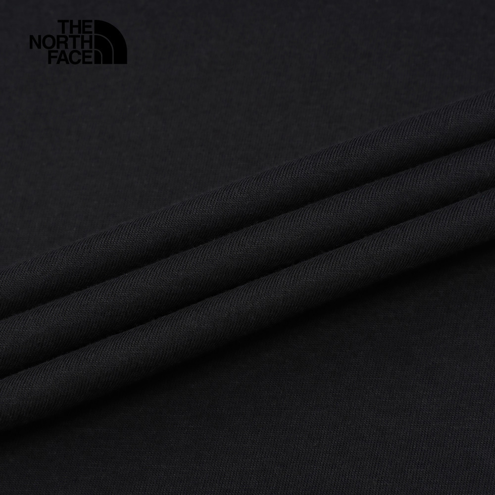 The North Face北面男女款黑色純棉大尺寸印花短袖T恤｜8DEWJK3