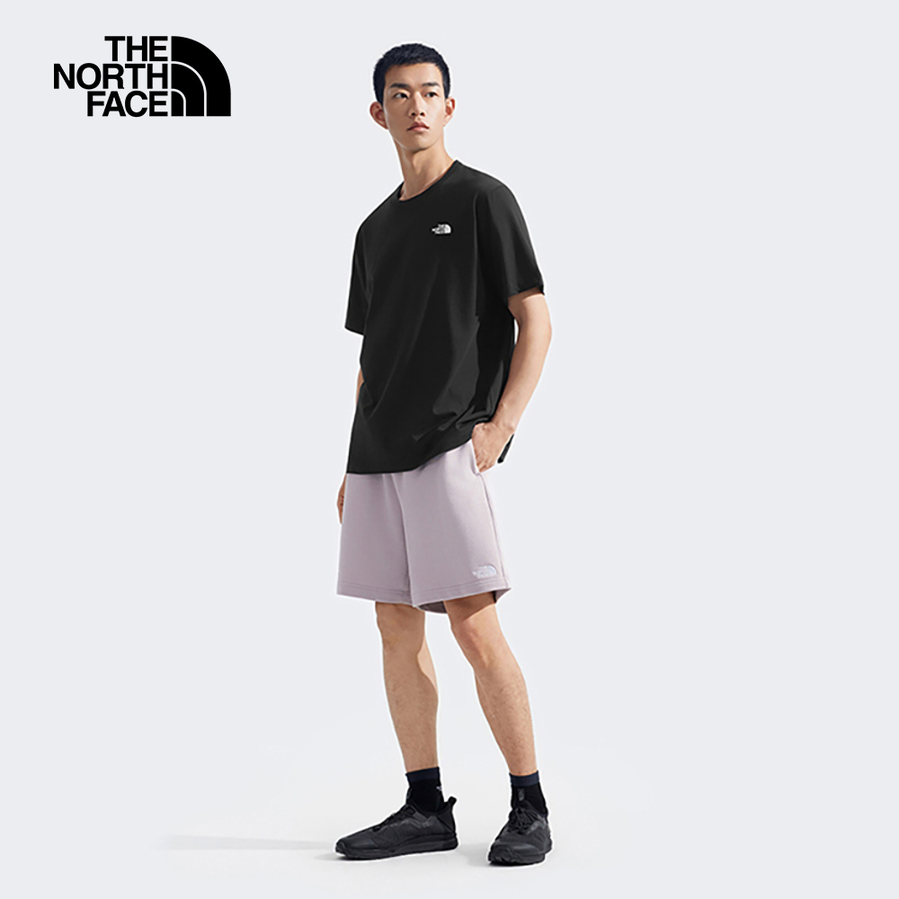 The North Face北面男女款黑色純棉大尺寸印花短袖T恤｜8DEWJK3