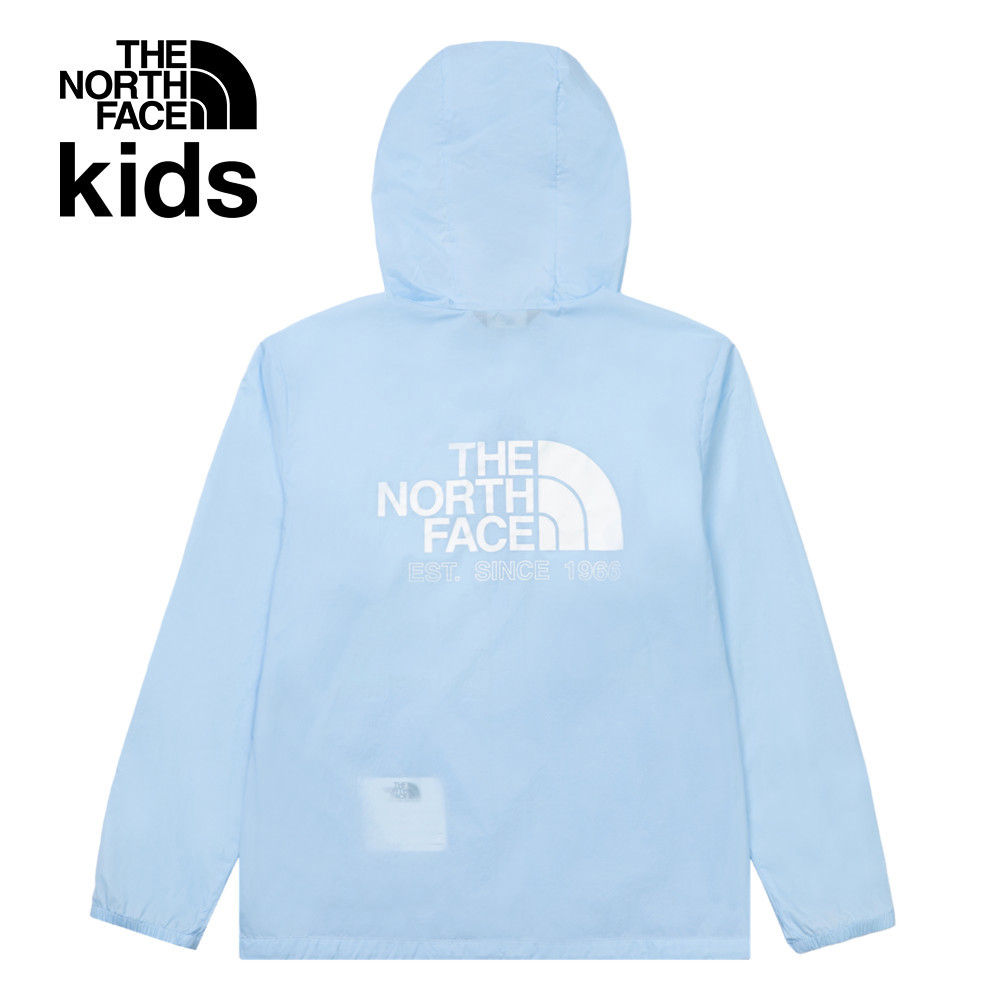 【10/25 00點週末限定】The North Face北面兒童藍色UPF防曬防風外套｜8C0F1I5