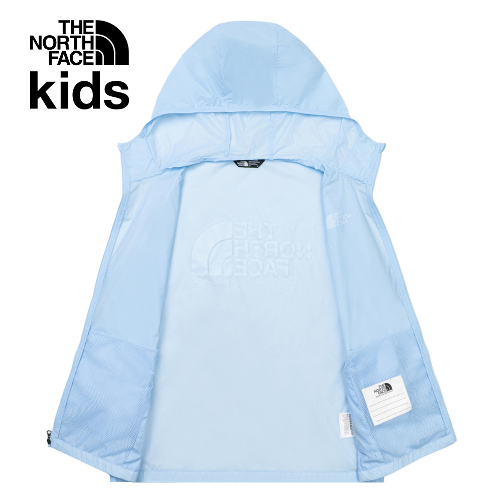 【10/25 00點週末限定】The North Face北面兒童藍色UPF防曬防風外套｜8C0F1I5