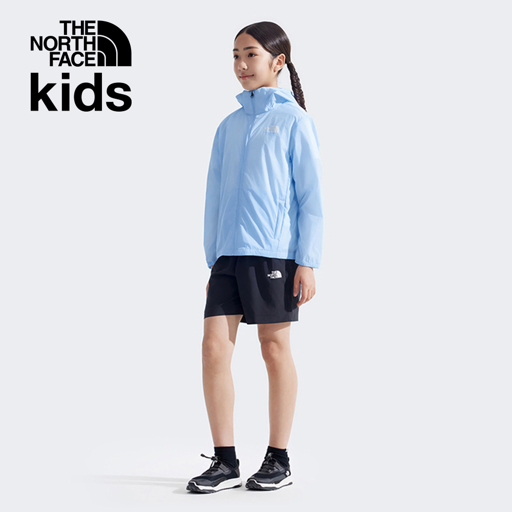 【10/25 00點週末限定】The North Face北面兒童藍色UPF防曬防風外套｜8C0F1I5