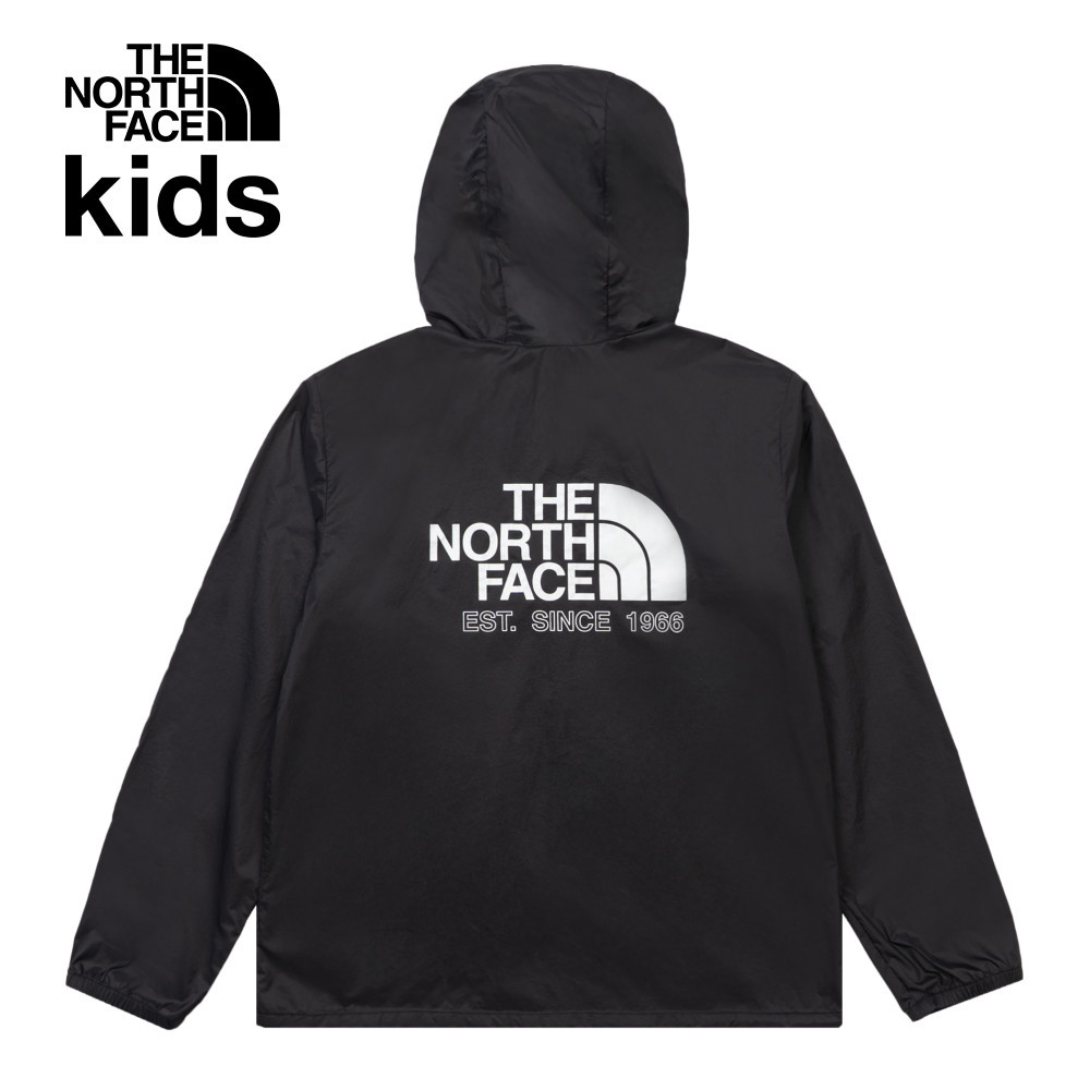 【10/25 12點週末限定】The North Face北面兒童黑色UPF防曬防風外套｜8C0FJK3