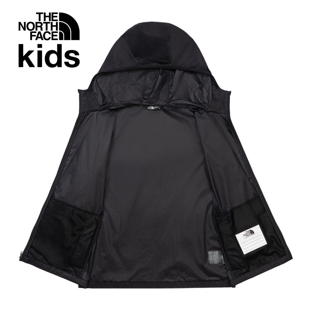 【10/25 12點週末限定】The North Face北面兒童黑色UPF防曬防風外套｜8C0FJK3