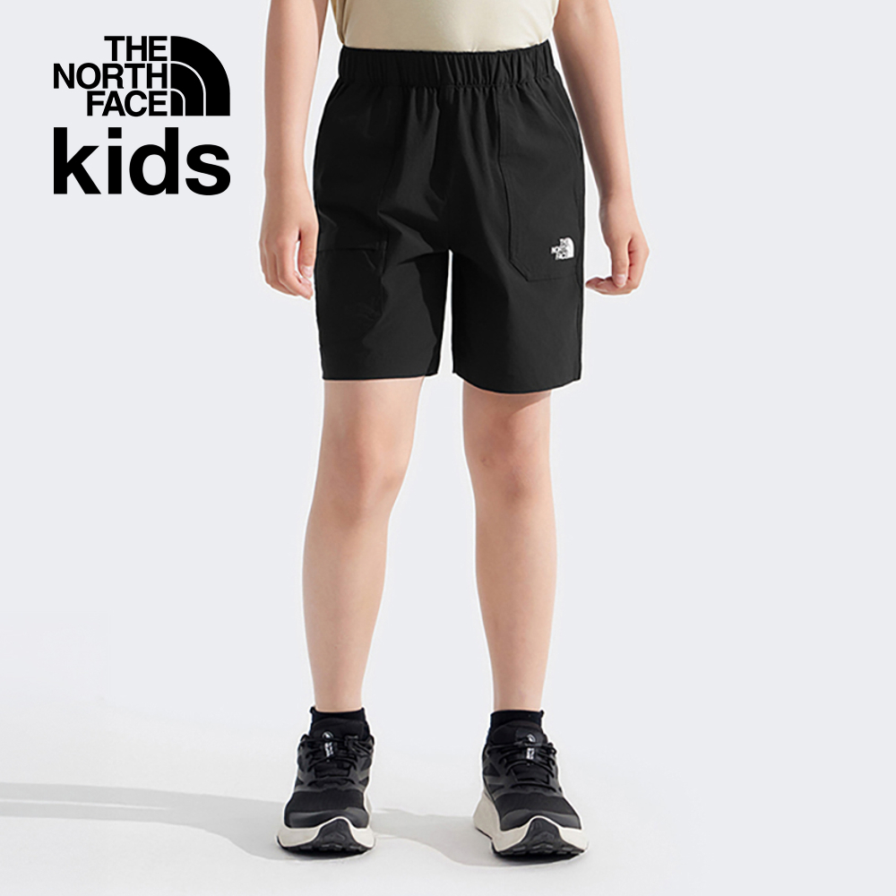 The North Face北面兒童黑色UPF防曬短褲｜8C0KJK3