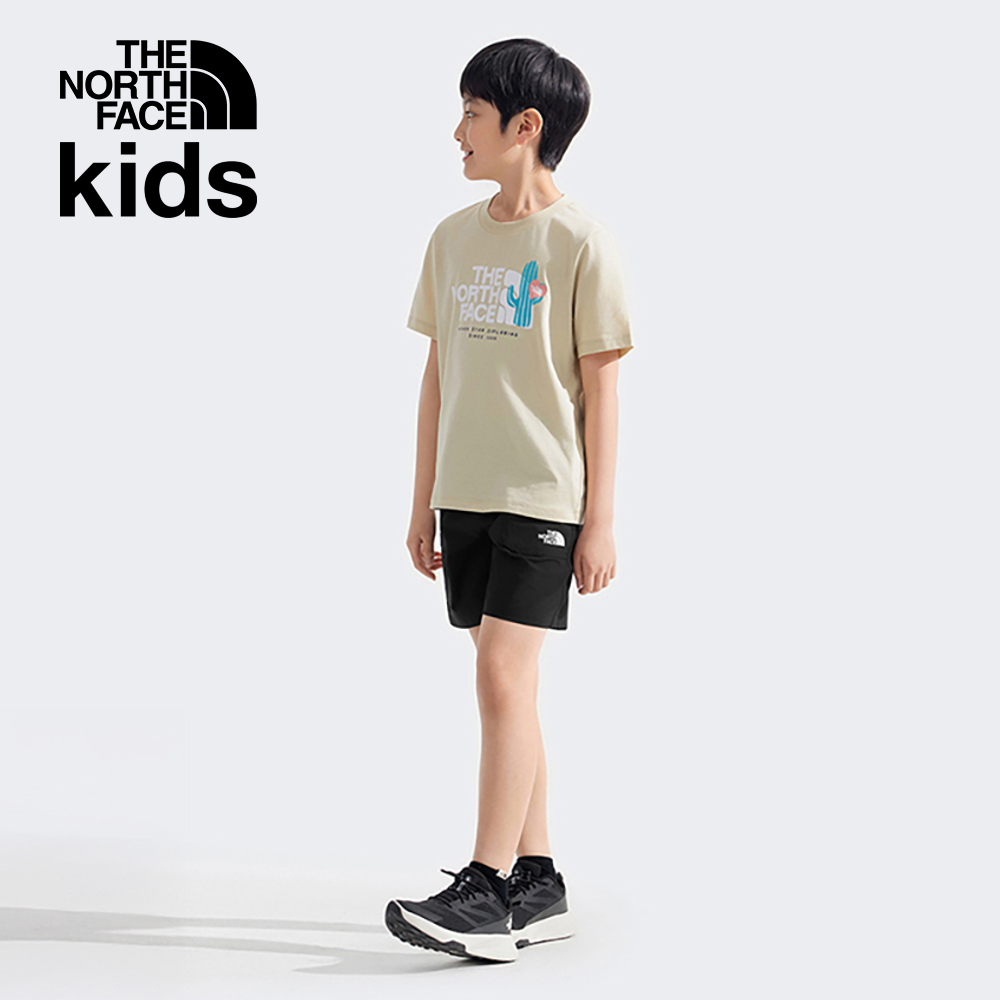 The North Face北面兒童黑色UPF防曬短褲｜8C0KJK3