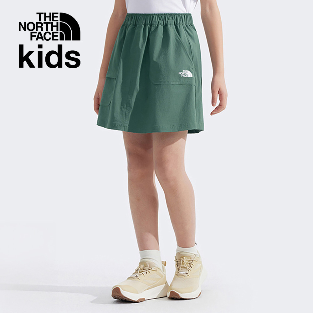 The North Face北面兒童綠色UPF防曬短裙｜8C0MHCH