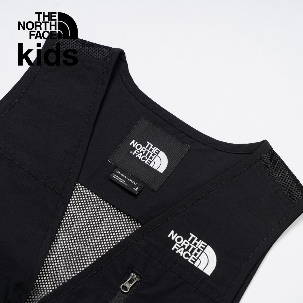 The North Face北面兒童黑色DWR防潑水背心｜8CM3JK3
