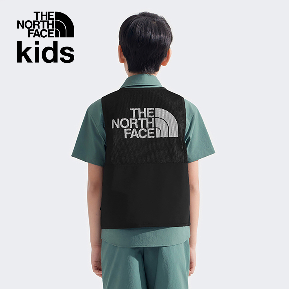 The North Face北面兒童黑色DWR防潑水背心｜8CM3JK3