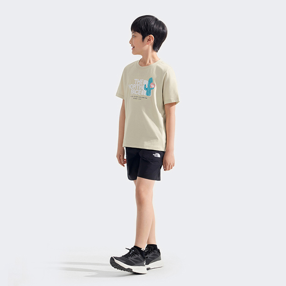 The North Face北面兒童米色吸濕排汗短袖T恤｜8DCR3X4