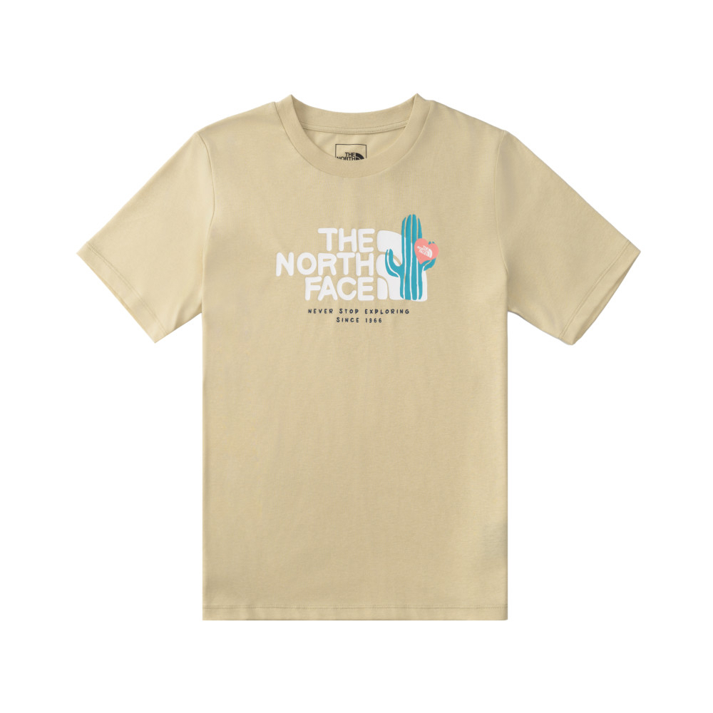 The North Face北面兒童米色吸濕排汗短袖T恤｜8DCR3X4