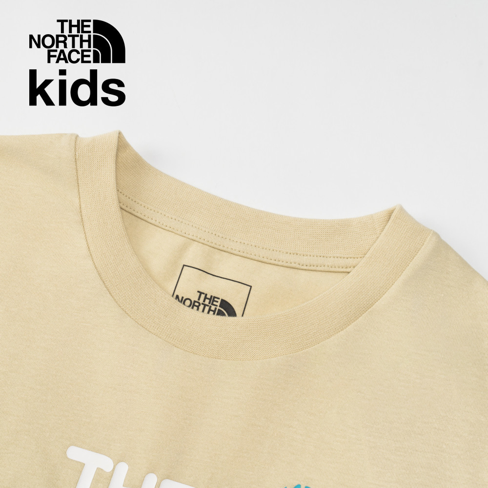 The North Face北面兒童米色吸濕排汗短袖T恤｜8DCR3X4