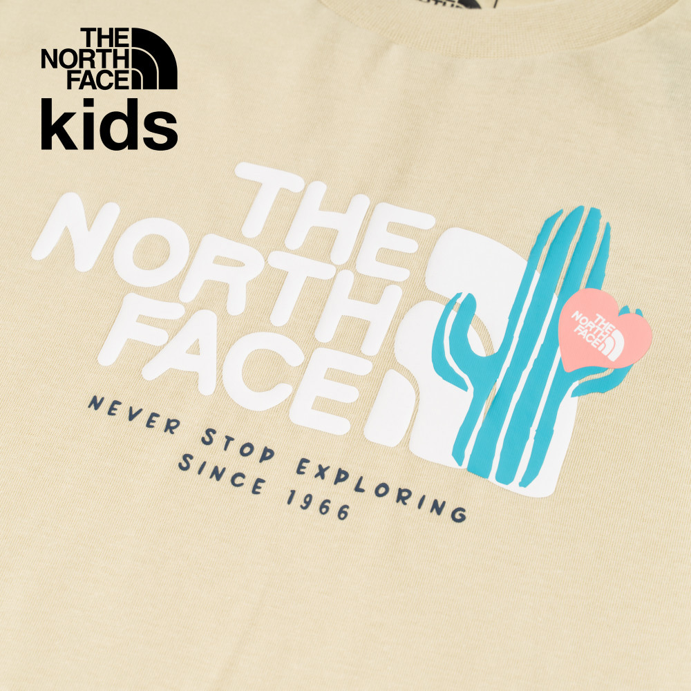 The North Face北面兒童米色吸濕排汗短袖T恤｜8DCR3X4