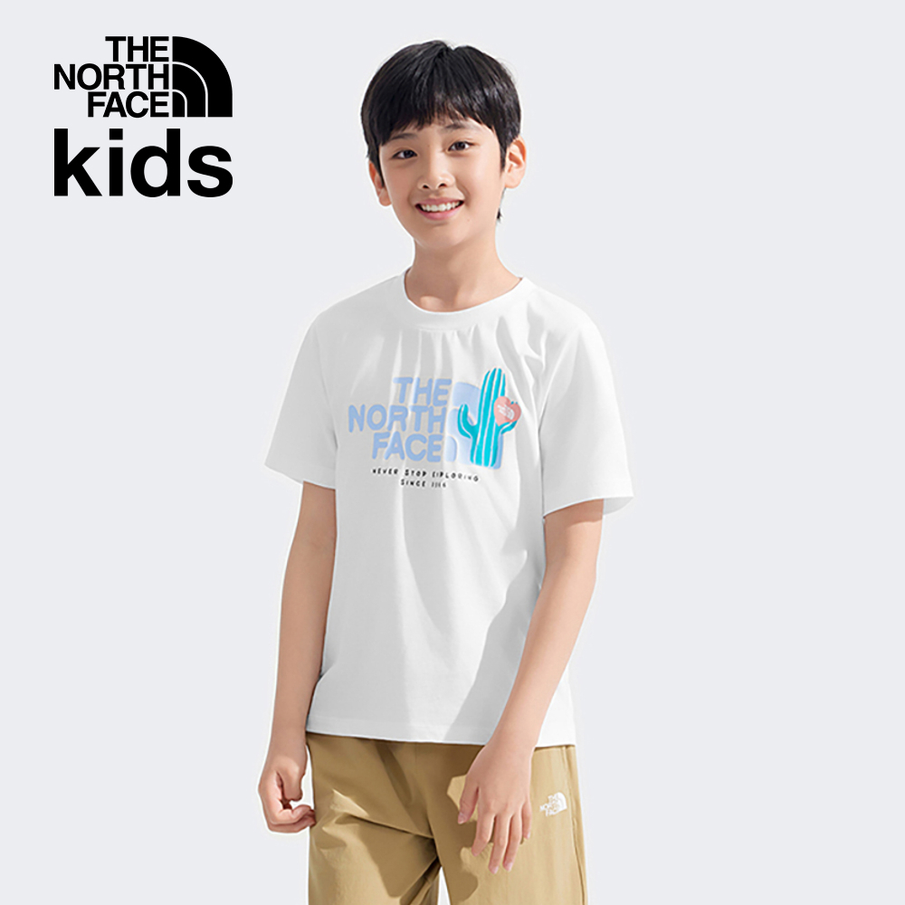 【10/27 00點限時搶購】The North Face北面兒童白色吸濕排汗短袖T恤｜8DCRFN4