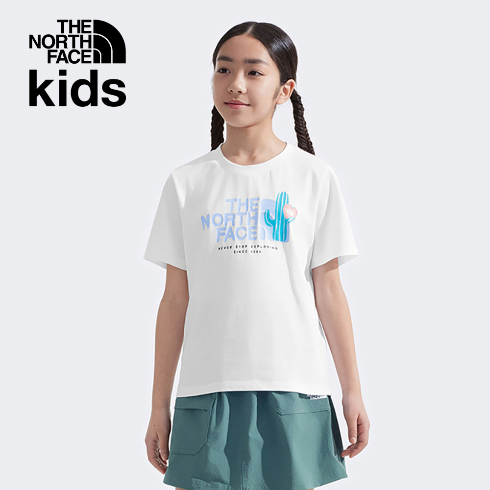 【10/27 00點限時搶購】The North Face北面兒童白色吸濕排汗短袖T恤｜8DCRFN4