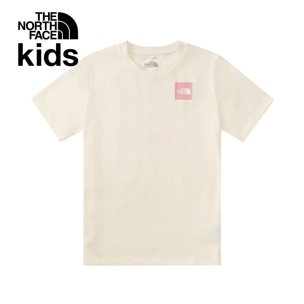 The North Face北面兒童米白色吸濕排汗短袖T恤｜8DCUQLI