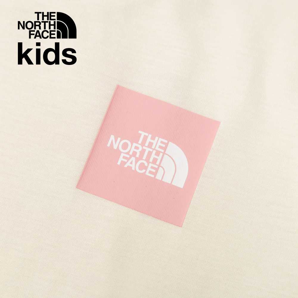 The North Face北面兒童米白色吸濕排汗短袖T恤｜8DCUQLI