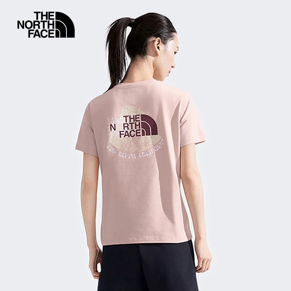 The North Face北面女款粉色吸濕排汗短袖T恤｜8D7NLK6