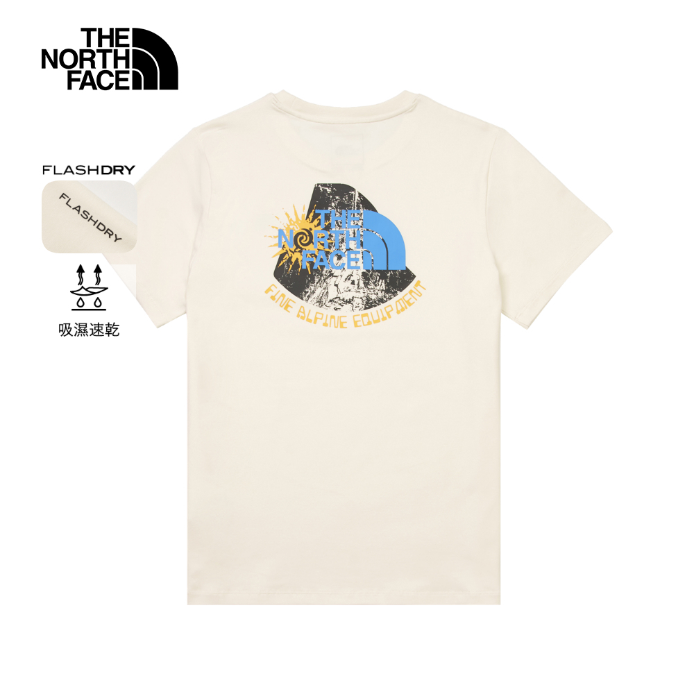 【10/27 00點限時搶購】The North Face北面女款米白色吸濕排汗短袖T恤｜8D7