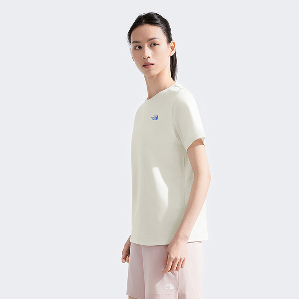 【10/27 00點限時搶購】The North Face北面女款米白色吸濕排汗短袖T恤｜8D7NQLI